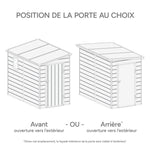 Lade das Bild in den Galerie-Viewer, Anbau-Gartenhaus aus beigem Harz, 3,55 m², inkl. Fundament-Kit - JOBU
