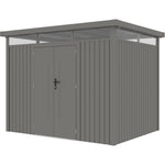 Lade das Bild in den Galerie-Viewer, Gartenhaus aus galvanisiertem Stahl Kosto 6,76 m² + Verankerungsset - X-Métal
