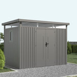 Lade das Bild in den Galerie-Viewer, Gartenhaus aus galvanisiertem Stahl Kosto 6,76 m² + Verankerungsset - X-Métal
