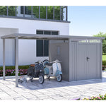 Lade das Bild in den Galerie-Viewer, Expertenmeinung zum Vordach aus verzinktem Stahl für das Kosto-Gartenhaus 5,29m² oder 6,76m² - X-METAL
