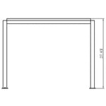 Lade das Bild in den Galerie-Viewer, Bioklimatische freistehende Aluminium-Pergola in Hellgrau, 4x3m - X-METAL
