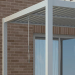 Lade das Bild in den Galerie-Viewer, Bioklimatische freistehende Aluminium-Pergola in Hellgrau, 4x3m - X-METAL
