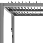 Lade das Bild in den Galerie-Viewer, Bioklimatische freistehende Aluminium-Pergola in Hellgrau, 4x3m - X-METAL
