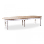 Lade das Bild in den Galerie-Viewer, Runder ausziehbarer Massivholztisch LAVANDOU Weiß
